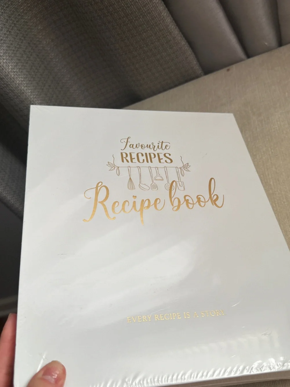 Light Blue Recipe Book Binder with Table of Contents